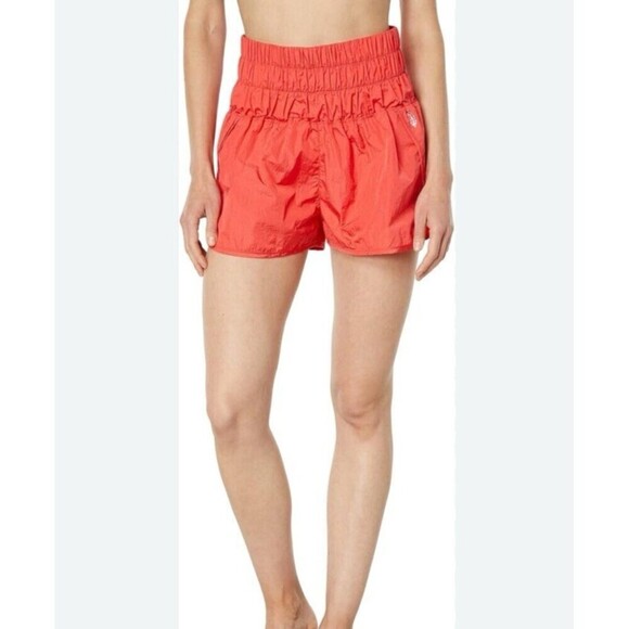 Free People FP Movement Shorts Women's Coral Orang The Way Home Lined Size Small - Picture 1 of 8